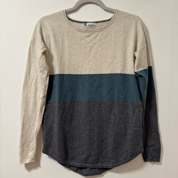 Smartwool Sweaters - Smartwool Merino Wool Color Block Crewneck Sweater Women's Shadow Pine Small